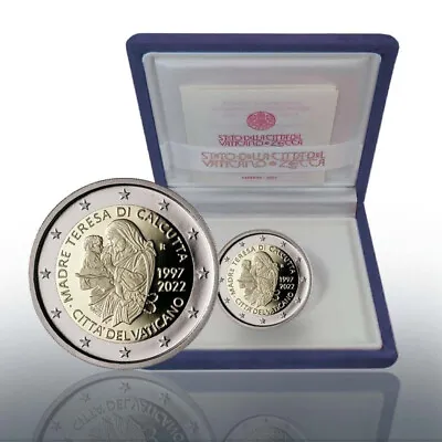 2022 Vatican € 2 Euro PROOF Coin Death Of Mother Teresa Of Calcutta 25 Years • $79.95