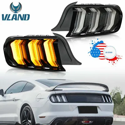 VLAND Clear LED Tail Lights For 2015-2023 Ford Mustang W/ Sequential & 5Modes • $519