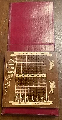 Vintage 1943 E S Lowe Horse Race Bookshelf Game #534 Portable Travel Wood Rare • $12