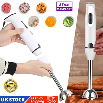 Hand Blender Stick Food Processor Powerful Mixer Fruit Whisk Stainless Steel • £11.49