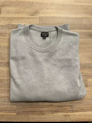 J. Crew Cashmere Sweater Mens Size Large Light Grey Crewneck • $68.50