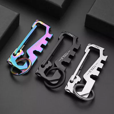 Stainless Steel Climbing Carabiner Key Chain Clip Hook Buckle Key Ring Holder • $6.64