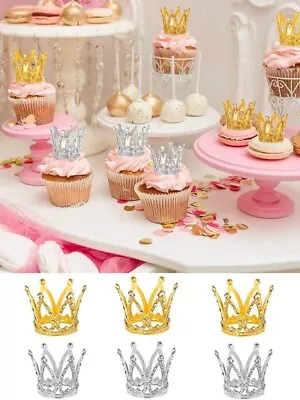 6pcs Mini Crown Cake Topper Mini Crown For Flower Arrangements Bouquets • $8.99