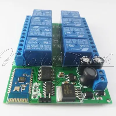 DC 12V 8-CH Bluetooth Receiver Relay Board Android Smart Remote Control Switch M • $21.61