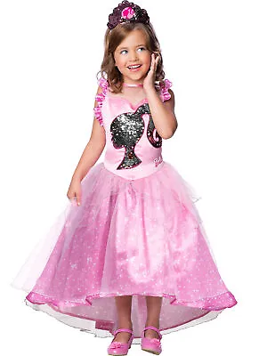 Girls Princess Barbie Cosplay Dress Tiara Royalty Fancy Dress Kids Costume • £30.33