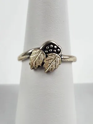 New Wheeler Black Hills Sterling Silver Ring 2-Leaf Grapevine Cluster Many Sizes • $31.15