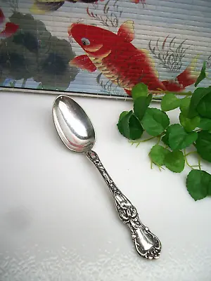 Antique  1835 R. Wallace Silver   FLORAL   Silverplate  Teaspoon  Mongramed 1902 • $14.98