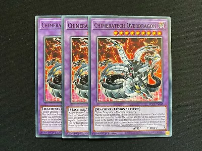 3x SDCS-EN042 Chimeratech Overdragon NM Common 1st Edition - Yu-Gi-Oh! Card • £1.85