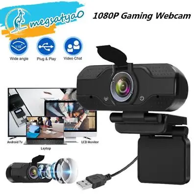 Full HD Gaming Webcam USB 1080P For PC Desktop Laptop Web Camera With Microphone • $15.95