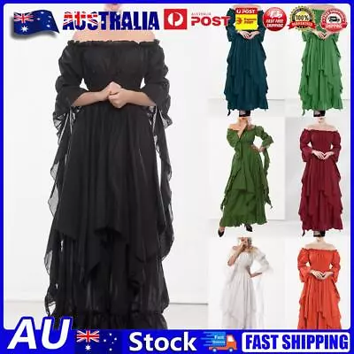 Medieval Renaissance Style Role Playing Dress Vintage Women Loose Party Clothing • $26.99