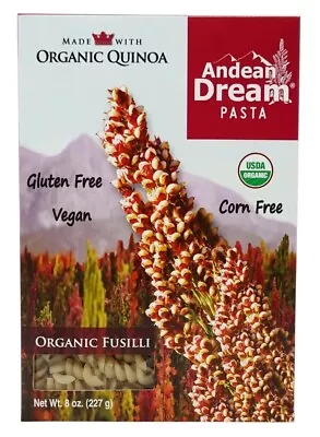 Andean Dream Quinoa Pasta 2-Pack. Gluten Free Fusilli Made With Real Quinoa • £12.85