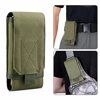 Men Tactical Cell Phone Belt Pack Bag Molle Waist Holster Pouch Case Universal • $8.98