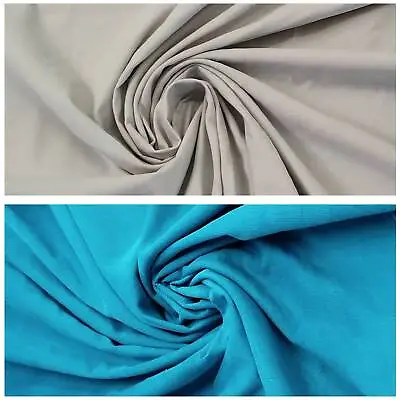 PLAIN GREY Or TEAL NEEDLECORD FABRIC * 100% Cotton * 142cm Wide * Dressmaking... • £1.15