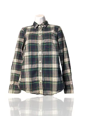 Vtg The Boy Shirt By J. Crew Ladies Sz 4 L/S Multicolor Plaid. NS-1 • $7.34