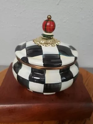 Mackenzie Childs Courtly Check Enamel Covered Candy Bowl • $60