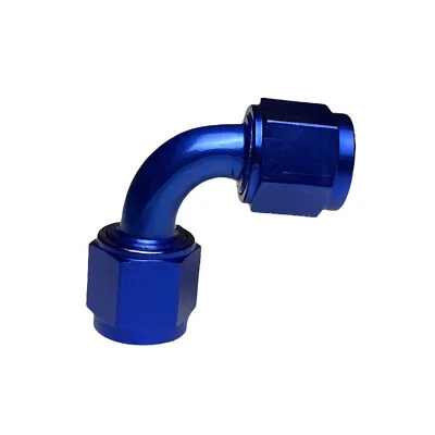 $9.99 • Buy 8AN AN8 Female To AN8 Female 90 Degree Swivel Elbow Adapter Fitting Blue