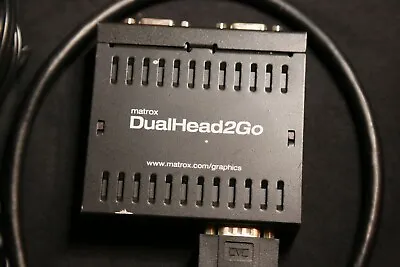 MATROX GRAPHICS DUALHEAD2GO (D2G-A2A) 2-Ports External Video Splitter/switch VGA • $31.65