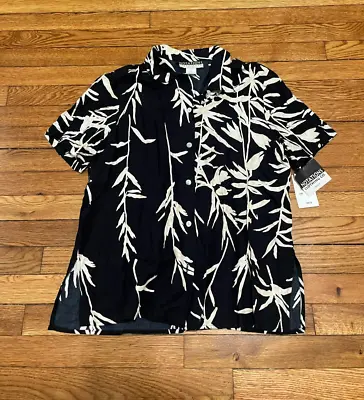 Vintage Notations Clothing Co. Women's Floral Blouse Size Medium NEW WITH TAGS • $29.41