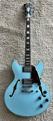 D'Angelico Premier DC Semi Hollow Electric Guitar Sky Blue DAPDCSKBCS • $599.95