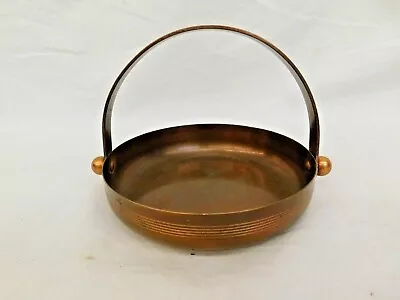 Vintage Chase Usa Copper Round Dish With Handle • $34.95