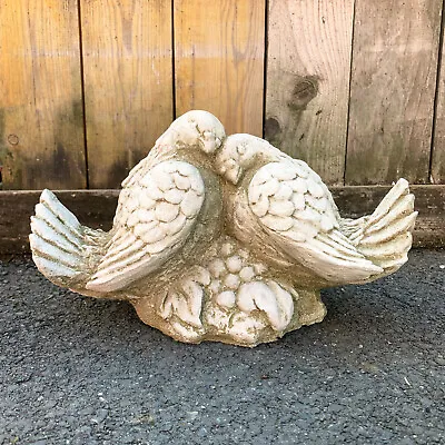 £31.99 • Buy Vintage Stone Turtle Love Doves Couple Outdoor Garden Statues Ornament Sculpture