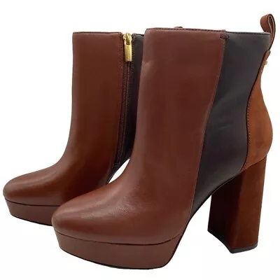 Vince Camuto Women's Boot Gripaula Cognac Brown Heeled Ankle Fall Winter Sz 6.5 • $59.74