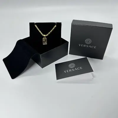 Versace Necklace Gold DG17334S GRECA Unused W/Box MEN'S Ladies Accessories Auth • $337.05