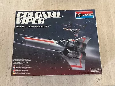 Vintage 1978 Battlestar Galactica Colonial Viper Model Kit Monogram 6027 OpenBox • $78