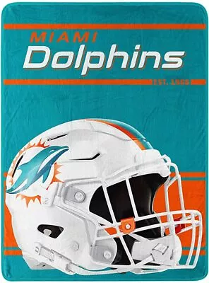 Miami Dolphins NFL 46  X 60  Run Micro Raschel Throw Blanket-AB07YM6PMGW3 • $59.95