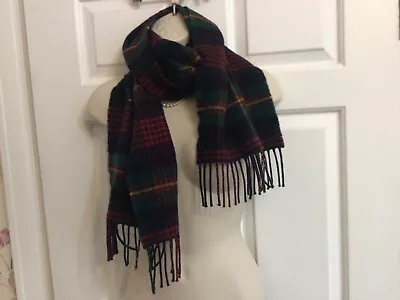 Cosy 100% Lambswool Check Tartan Scarf By LOCHCARRON Of Scotland. • £1.99