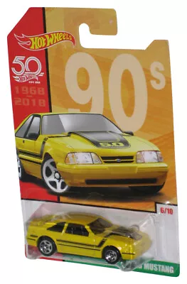 Hot Wheels 50th Anniversary (2017) Yellow '92 Ford Mustang 90s Toy Car #6/10 • $28.98