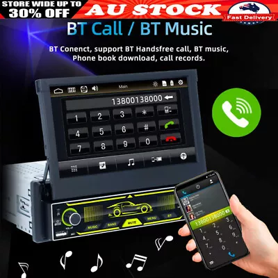 1 Din 7  Auto Flip Out Car Radio Stereo For Android/Apple Carplay Bluetooth AUS • $146.99