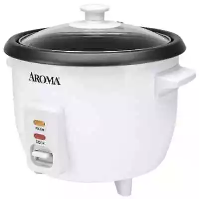 New， 6 Cup Non-Stick Pot Style White Rice Cooker 3 Piece • $18