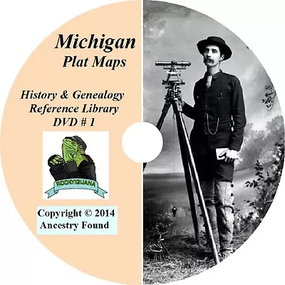 105 Books - 4206  MICHIGAN Plat Maps & Atlas - County Township City - Map DVD • $6.95