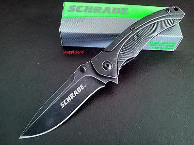 Schrade 3.77 Liner Lock Drop Point Blade SCH218 Folding Pocket Knife Hunting EDC • $39