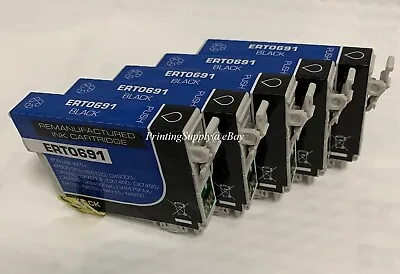  5PK BK Ink For Epson 69 T0691 CX5000 CX6000 WorkForce 30 310 315 500 600 610 61 • $15.99