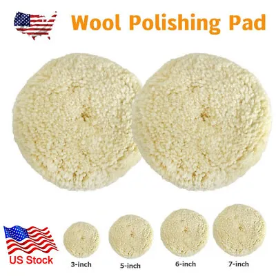 Wool Polishing Pads 3 5 6 7  Buffing Pad Hook & Loop For Cutting & Polishing • $9.95