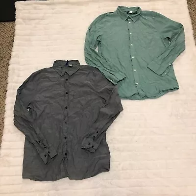 2 H&M Divided Men’s Button Up Shirts Medium • $13