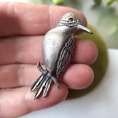 Vintage Estate Silver Tone Bird Pin Brooch • $0.99