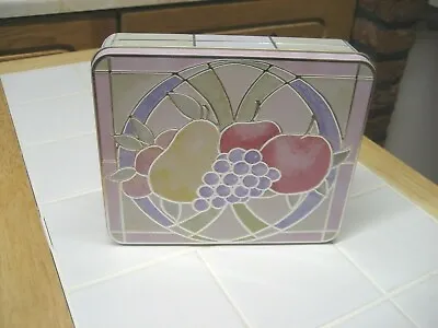 £4.99 • Buy Empty Embossed Art Deco Mackintosh Fruits Tin From Past Times 2007