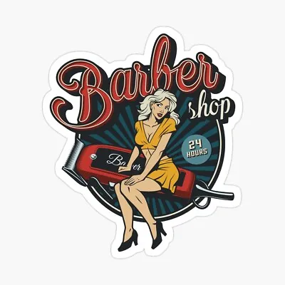 Vintage Sticker - Barber Shop Sticker 5 Inch Decor Tumbler Car Window Sticker • $7.25