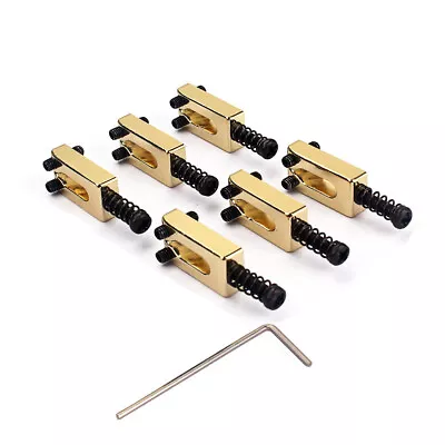 6pcs/set Electric Guitar Bridge Brass Saddles 11mm Fit Fender Under 2 1/16'' • $23.99