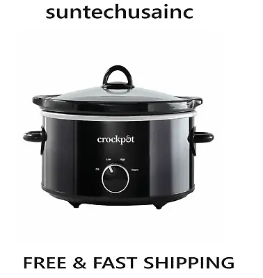 Crock-Pot 4 Quart Manual Slow Cooker Serves 4+ Dishwasher-safe Black - NEW • $20.50