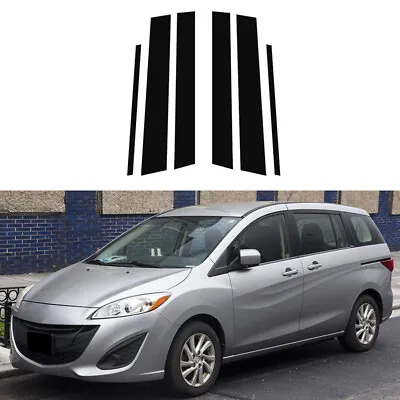 6Pcs Gloss Black Pillar Posts Door Trim Window Cover Fit For Mazda 5 2011-2018 • $9.97