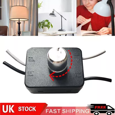 Inline Dimmer Switch Trailing Edge Cord Dimmer Black For Table Lamp Rewireable • £6.99