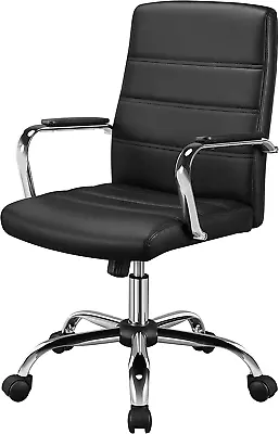 Yaheetech Managerial Executive Chairs Office Task Chair Mid-Back PU Leather Ergo • $112.91