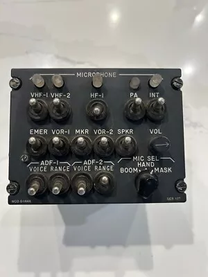 Military Aircraft Communications Switch Panel Vintage Gables Engineering G-1444 • $39