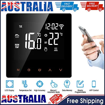 $41.95 • Buy WiFi Smart Thermostat Digital Temperature Controller LCD Display Touch Screen AU