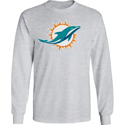 Miami Dolphins Long Sleeve T-Shirt Graphic Men Cotton Mia • $22.91