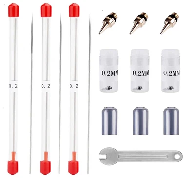 £10.99 • Buy 10PCS Airbrush Nozzle 0.2mm Needle Airbrush Kits Universal For Air UK